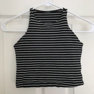 Striped American Apparel Crop Top